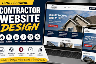 design roofing plumbing hvac electrician contractor tradesman gardeners website