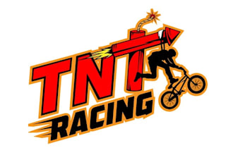 design custom bmx motorcycle race team logo
