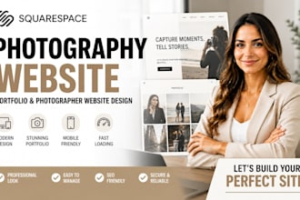 design squarespace photography website portfolio photographer website design
