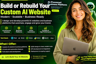 build or rebuild custom ai website, business ai website as ai web developer