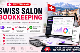 manage swiss salon bookkeeping with klara, fresha and quickbooks online