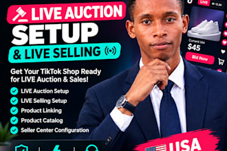 set up your tiktok shop live auction and live selling
