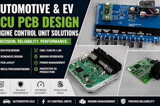 automotive ecu pcb with can fd can bus and lin gateway hardware communication