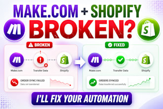 fix your make com shopify automation and integration errors
