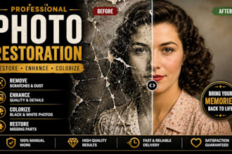 professionally restore, enhance and colorize old photos