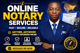 provide fast remote online notary, notary public, notarize usps form 1583 fast