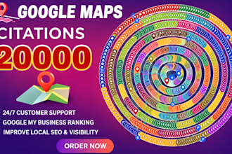 create 2k google maps citations for local SEO and gmb