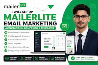 set up mailerlite email marketing, automation, campaigns and templates