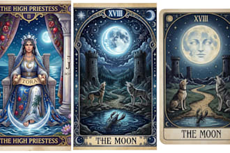 design professional tarot oracle cards for print