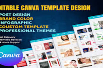 design anything in canva, social media posts, and flyers