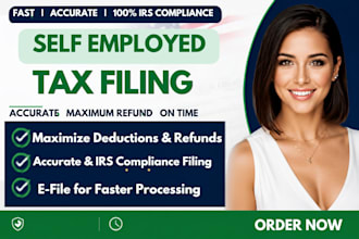 prepare your US 1040 tax return, 1099 and self employed tax filing