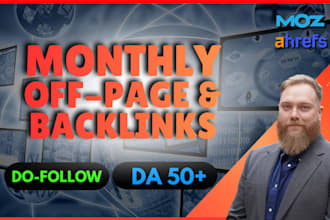 provide monthly off page SEO and strategic link building
