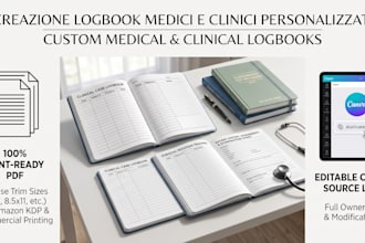 design custom clinical notebooks and KDP interiors