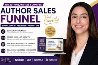 design author sales page funnel book preorder funnel coaching workshops courses
