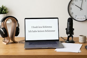 transcribe your german or english audio