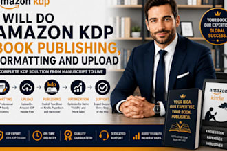 do amazon KDP book publishing, formatting and upload