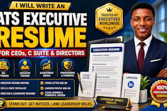 write an ats executive resume for ceos, c suite and directors