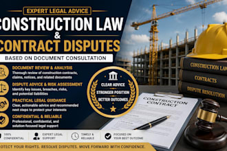 provide construction law and contract dispute legal advice