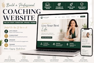 build a coaching website for life coach consultant speaker trainer website