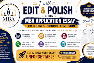 edit and polish your MBA application essay for business school admission