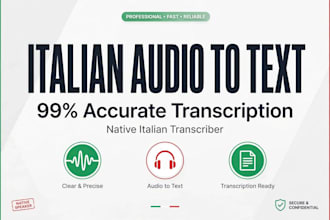 transcribe italian audio to text accurately and fast