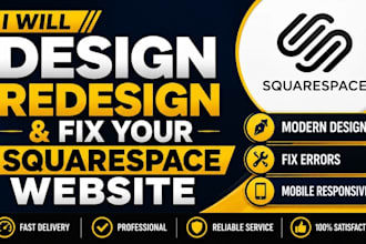 design squarespace website, redesign and fix your squarespace website