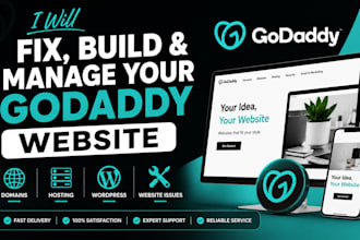 design godaddy website, redesign godaddy website and build godaddy airo