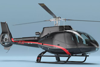 2d photo to 3d livery helicopter,airbus render,rotorcraft model,fuselage stl,3mf