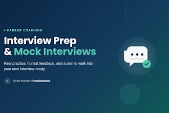 coach you for job interviews with mock interview practice and feedback