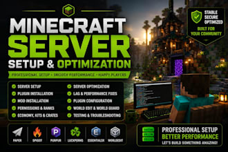setup and optimize your minecraft server with plugins and mods