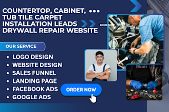 countertop cabinet tub tile carpet installation leads drywall repair website