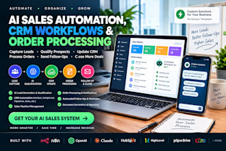 build ai sales automation, CRM workflows and order processing