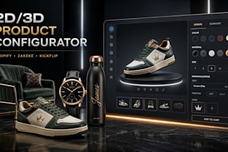 build a 2d 3d product configurator for shopify using zakeke or kickflip