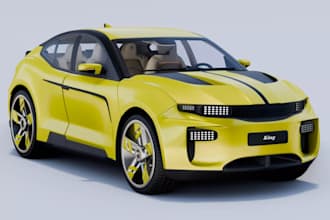 optimized car 3d model for game use, car with clean topology,blender vehicle rig