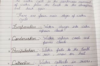 provide clean handwritten notes and documents
