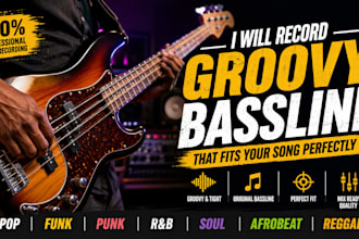 professionally record bass guitar for rock, hip hop, trap, pop
