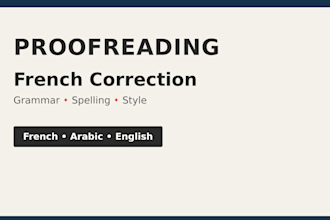 proofread and correct french text