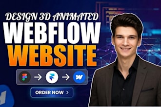 create 3d webflow animation, gsap interactions, webgl, spline as webflow expert