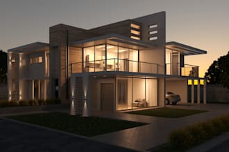 create interior and exterior 3d renders in sketchup and d5 render