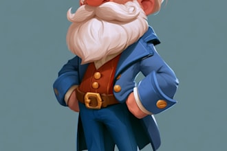 draw 2d game character illustration