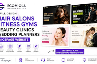 design  salons  fitness gyms beauty clinics wedding planners nicepage website