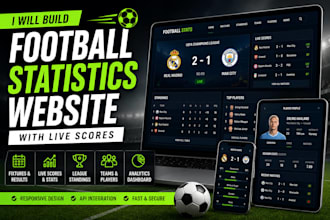 build a football statistics website with live scores