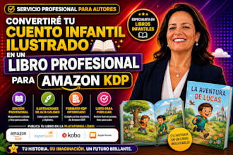 convertiré tu cuento infantil ilustrado en un libro profesional para amazon KDP