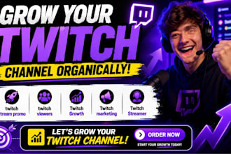 promote your twitch channel with organic marketing for real viewers and follower