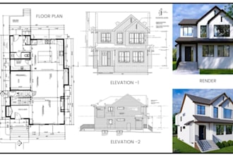 do architectural 2d floor plan, draftsman, 3d rendering, permit and  pdf to cad