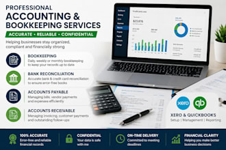 do xero bookkeeping, bank reconciliation and financial reporting