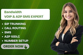 configure bandwidth voip sip a2p 10dlc call routing
