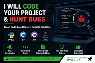 debug your python, cpp, cs or java project