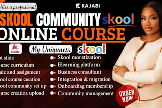 setup skool community skool course creation course curriculum and course content