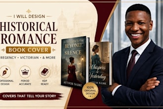 design historical romance book cover, regency romance, victorian novel cover